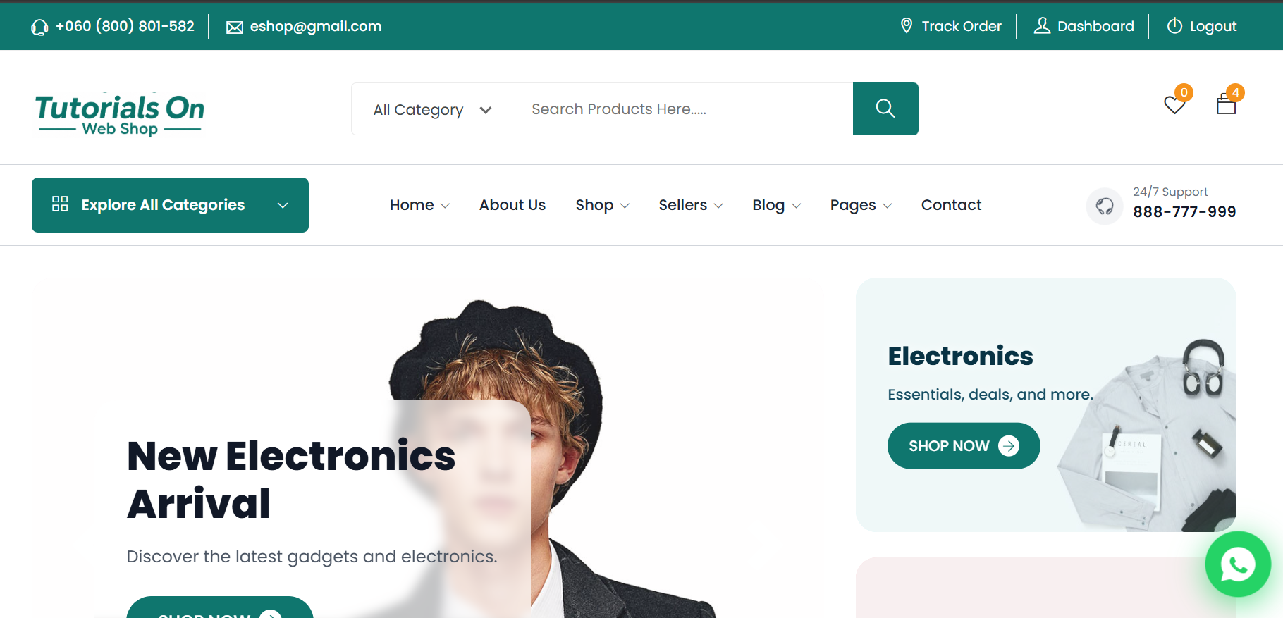 Free Ecommerce website With All Functionality